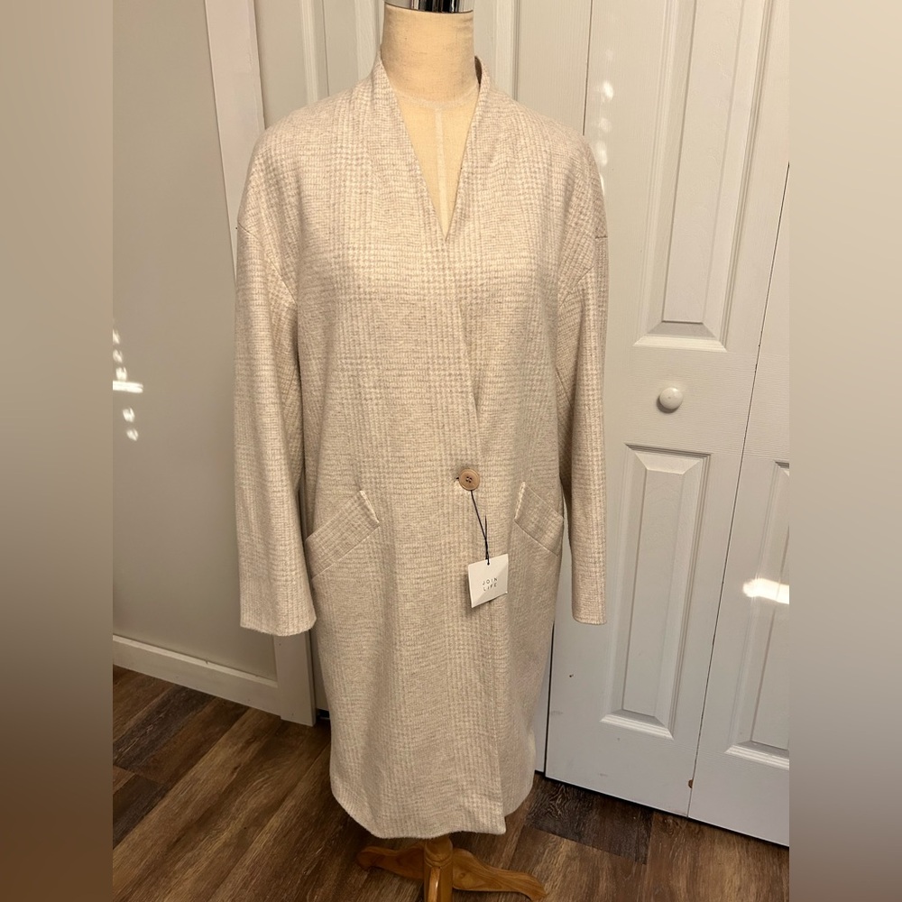 Zara Light Cream Beige Over Coat - Picture 2 of 7